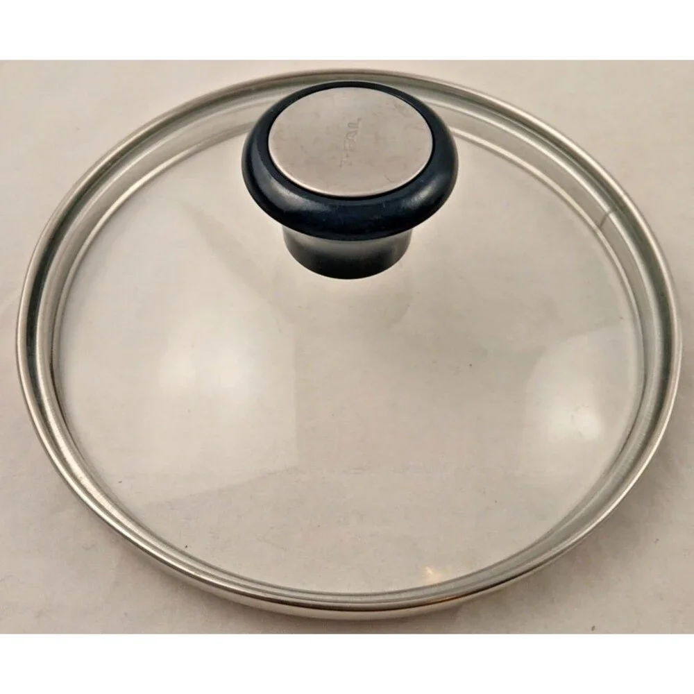 T-Fal Black Knob Glass Pot Replacement Lid Only-Inner Appx 7